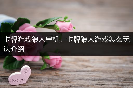 卡牌游戏狼人单机，卡牌狼人游戏怎么玩法介绍