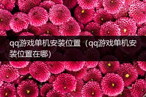 qq游戏单机安装位置（qq游戏单机安装位置在哪）