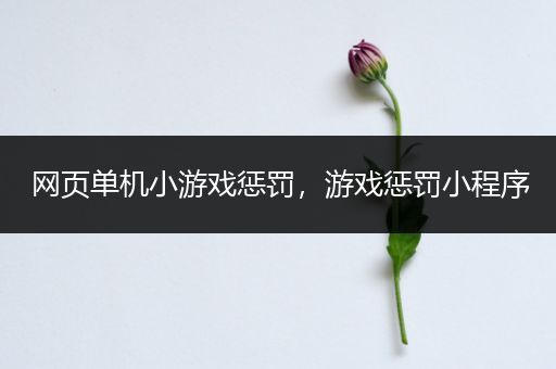 网页单机小游戏惩罚，游戏惩罚小程序