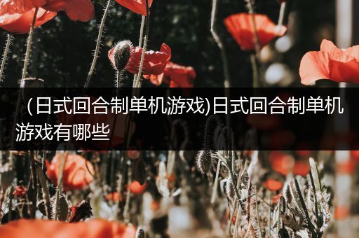 （日式回合制单机游戏)日式回合制单机游戏有哪些