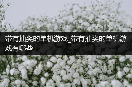 带有抽奖的单机游戏_带有抽奖的单机游戏有哪些