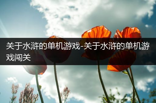 关于水浒的单机游戏-关于水浒的单机游戏闯关