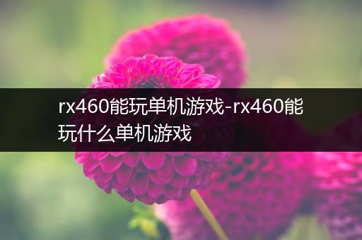 rx460能玩单机游戏-rx460能玩什么单机游戏