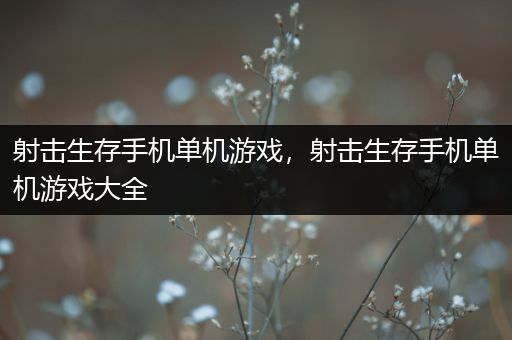 射击生存手机单机游戏，射击生存手机单机游戏大全