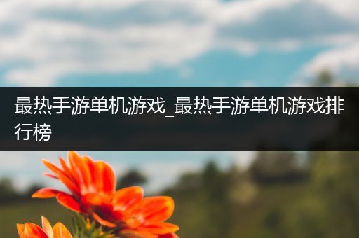 最热手游单机游戏_最热手游单机游戏排行榜