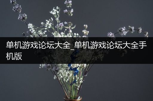 单机游戏论坛大全_单机游戏论坛大全手机版
