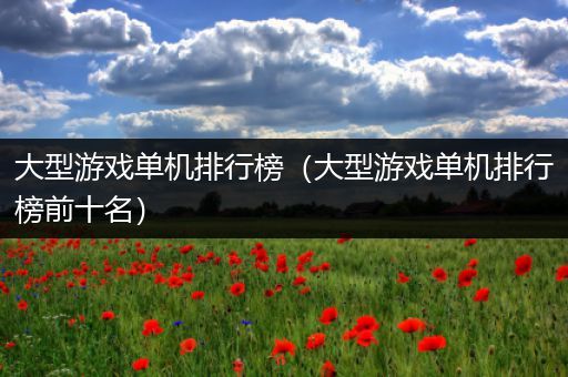 大型游戏单机排行榜（大型游戏单机排行榜前十名）