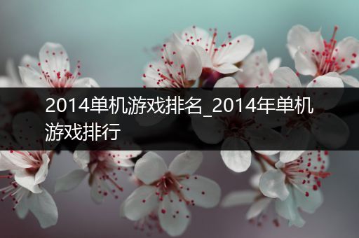 2014单机游戏排名_2014年单机游戏排行