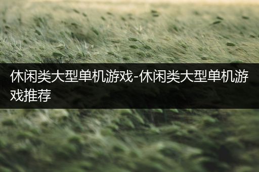 休闲类大型单机游戏-休闲类大型单机游戏推荐