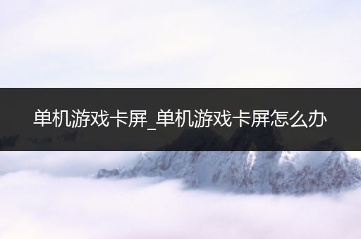 单机游戏卡屏_单机游戏卡屏怎么办