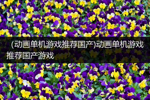 （动画单机游戏推荐国产)动画单机游戏推荐国产游戏