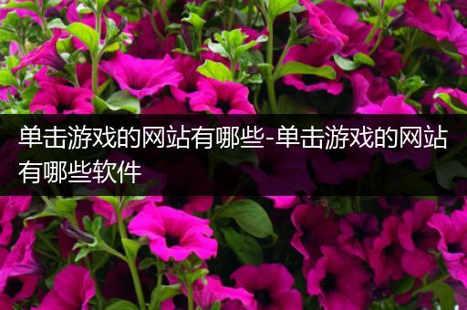 单击游戏的网站有哪些-单击游戏的网站有哪些软件