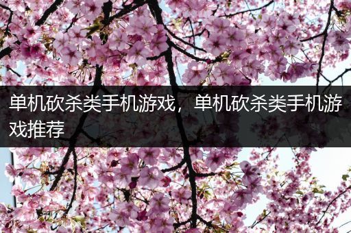 单机砍杀类手机游戏，单机砍杀类手机游戏推荐