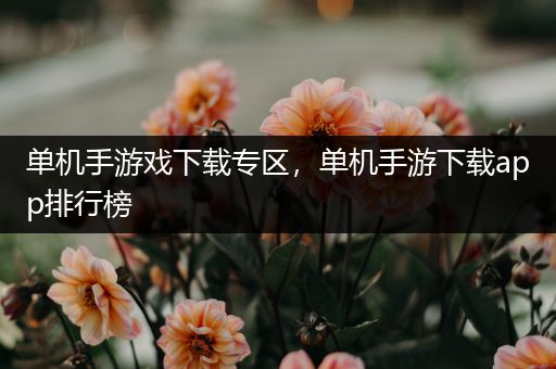 单机手游戏下载专区，单机手游下载app排行榜