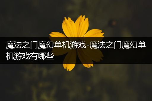 魔法之门魔幻单机游戏-魔法之门魔幻单机游戏有哪些
