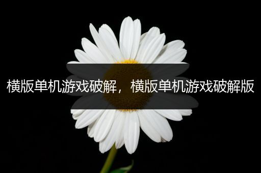 横版单机游戏破解，横版单机游戏破解版