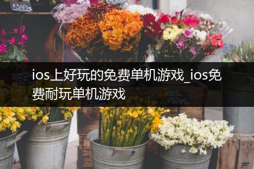 ios上好玩的免费单机游戏_ios免费耐玩单机游戏