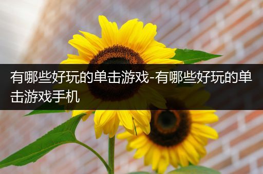 有哪些好玩的单击游戏-有哪些好玩的单击游戏手机