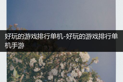 好玩的游戏排行单机-好玩的游戏排行单机手游