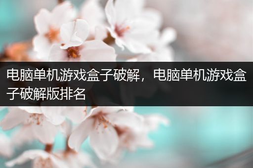 电脑单机游戏盒子破解，电脑单机游戏盒子破解版排名