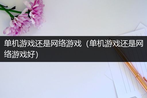 单机游戏还是网络游戏（单机游戏还是网络游戏好）