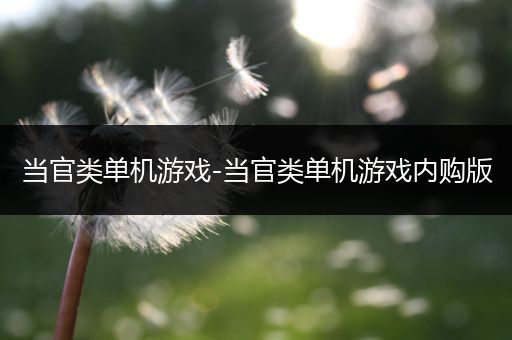 当官类单机游戏-当官类单机游戏内购版