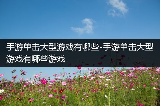 手游单击大型游戏有哪些-手游单击大型游戏有哪些游戏