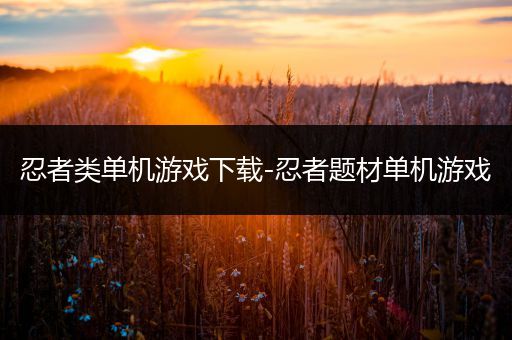 忍者类单机游戏下载-忍者题材单机游戏