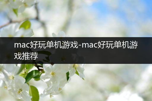 mac好玩单机游戏-mac好玩单机游戏推荐