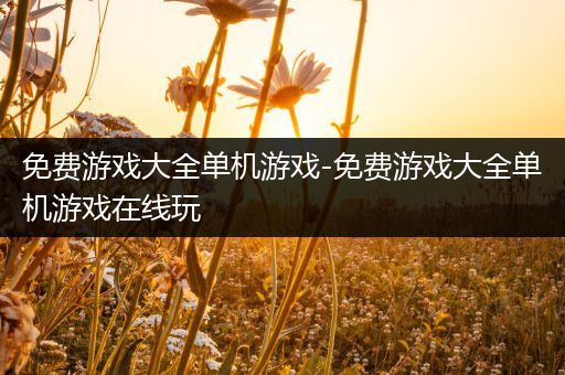 免费游戏大全单机游戏-免费游戏大全单机游戏在线玩