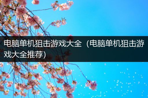 电脑单机狙击游戏大全（电脑单机狙击游戏大全推荐）