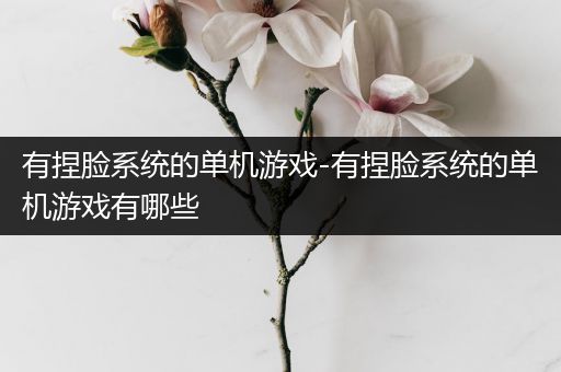 有捏脸系统的单机游戏-有捏脸系统的单机游戏有哪些