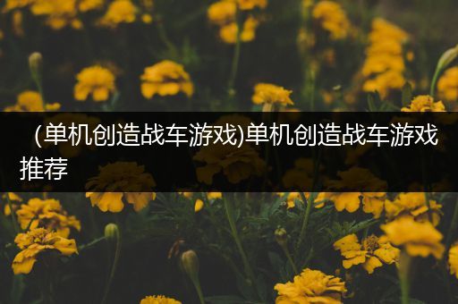 （单机创造战车游戏)单机创造战车游戏推荐