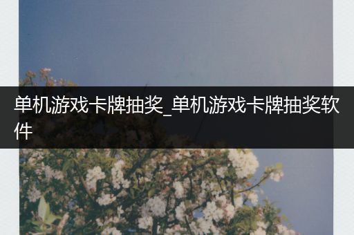 单机游戏卡牌抽奖_单机游戏卡牌抽奖软件