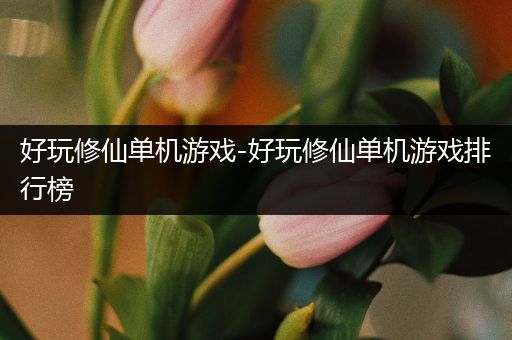 好玩修仙单机游戏-好玩修仙单机游戏排行榜