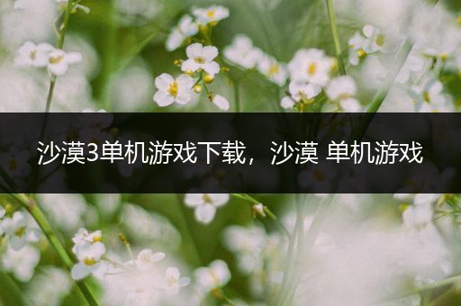 沙漠3单机游戏下载，沙漠 单机游戏