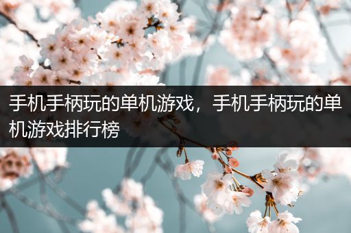 手机手柄玩的单机游戏，手机手柄玩的单机游戏排行榜