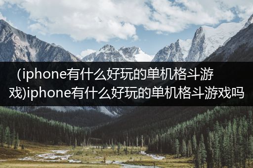 （iphone有什么好玩的单机格斗游戏)iphone有什么好玩的单机格斗游戏吗