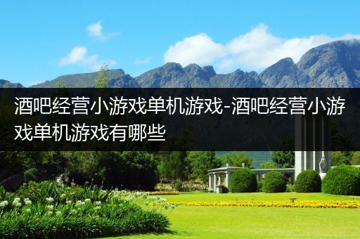酒吧经营小游戏单机游戏-酒吧经营小游戏单机游戏有哪些