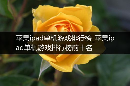 苹果ipad单机游戏排行榜_苹果ipad单机游戏排行榜前十名