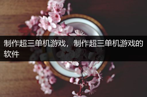 制作超三单机游戏，制作超三单机游戏的软件