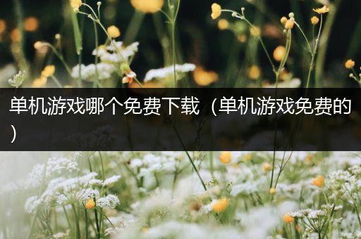 单机游戏哪个免费下载（单机游戏免费的）