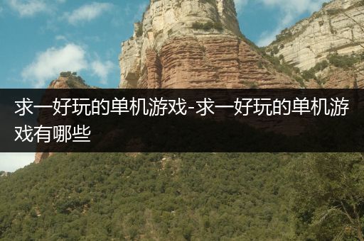求一好玩的单机游戏-求一好玩的单机游戏有哪些