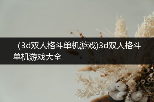 （3d双人格斗单机游戏)3d双人格斗单机游戏大全