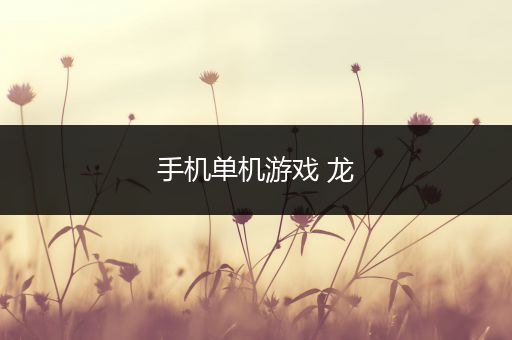 手机单机游戏 龙