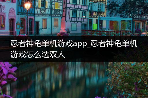 忍者神龟单机游戏app_忍者神龟单机游戏怎么选双人