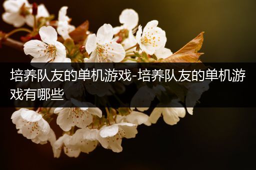 培养队友的单机游戏-培养队友的单机游戏有哪些