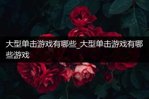 大型单击游戏有哪些_大型单击游戏有哪些游戏
