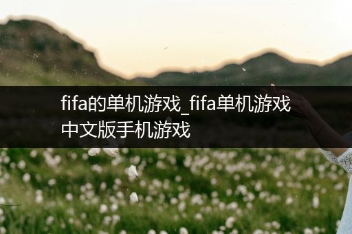 fifa的单机游戏_fifa单机游戏中文版手机游戏