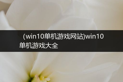 （win10单机游戏网站)win10单机游戏大全